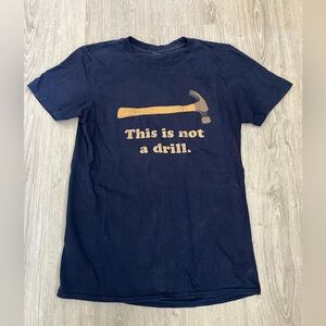 2/$20 Navy Graphic T-Shirt with Hammer Design